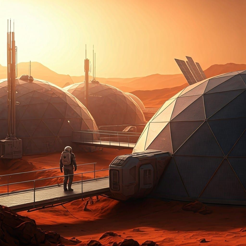 Futuristic Mars Colony Unveils Advanced Dome Habitats Amidst...