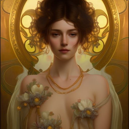 Renaissance Woman Portrait in Raphael Style