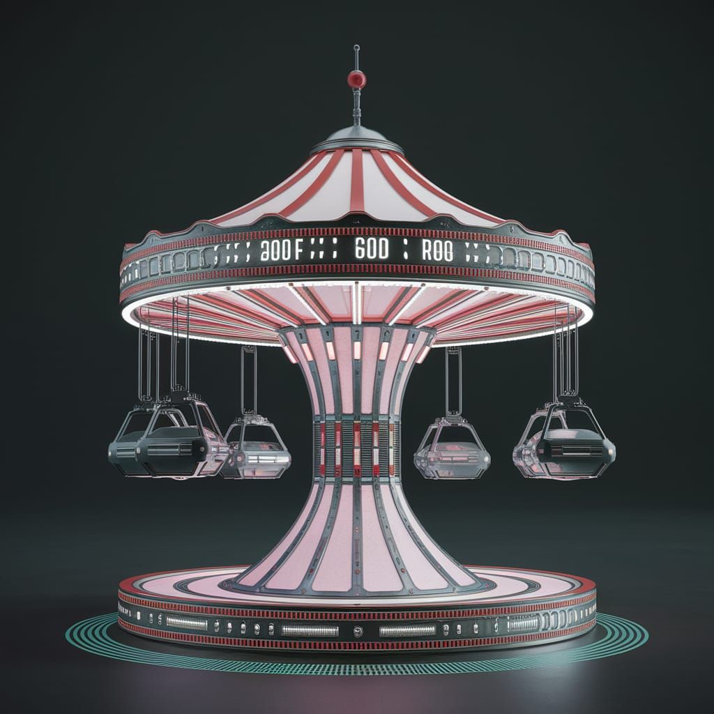 Futuristic Merry-Go-Round: A Modern Art Installation