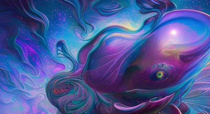 Surreal Galaxy Concept Art in Hyperrealism