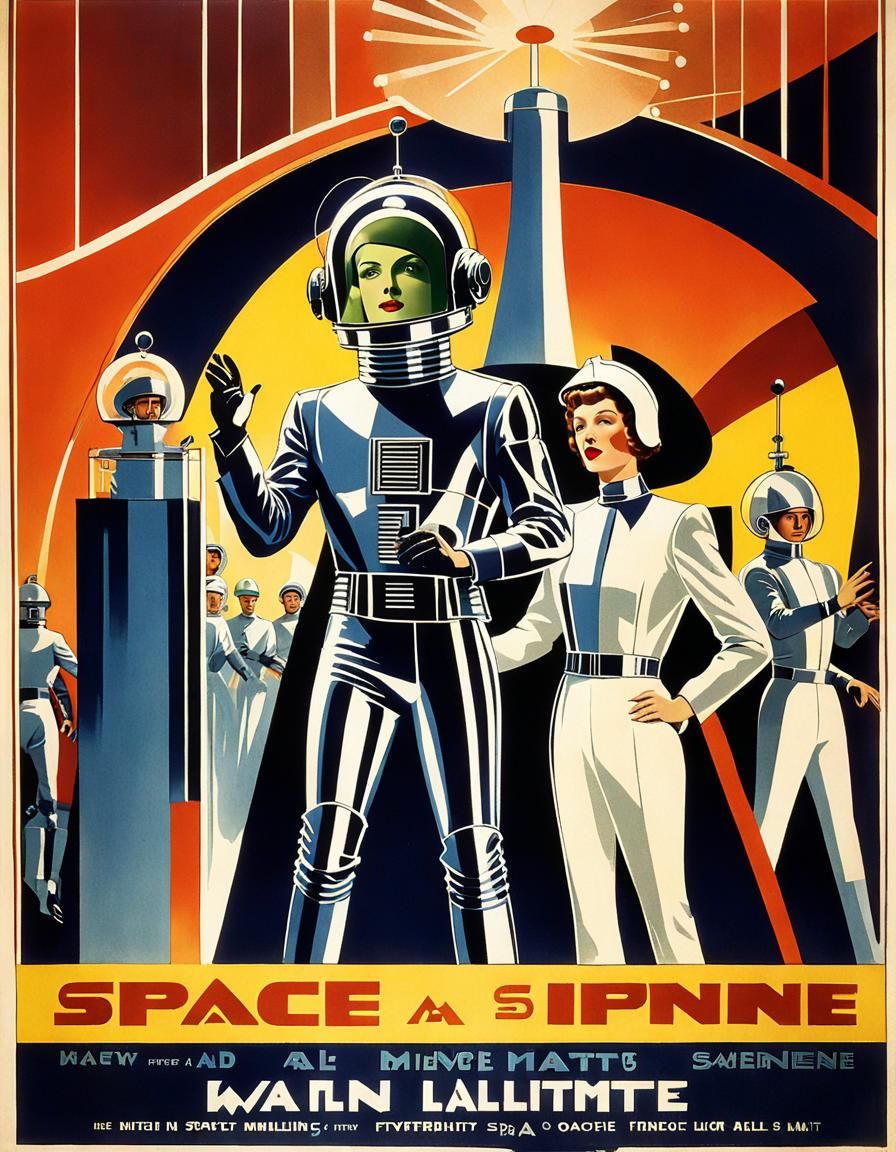 1930s Sci-Fi Fashion at a Nightclub