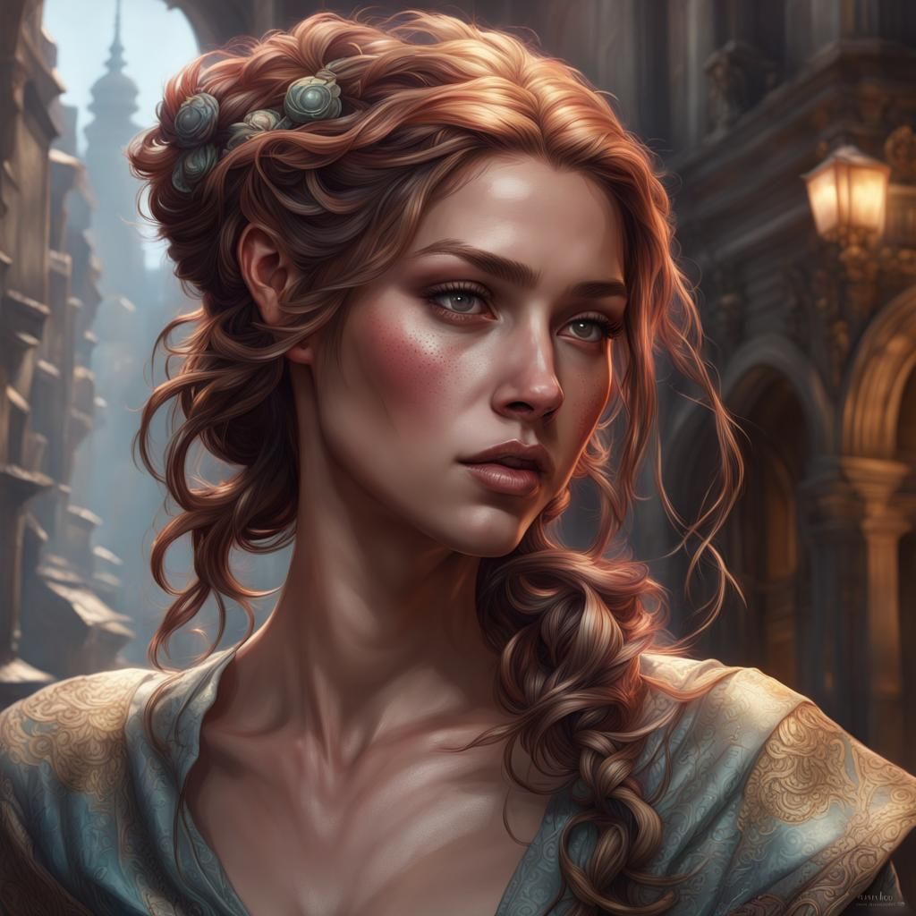 Earth Core Portrait in Hyperdetailed Digital Art