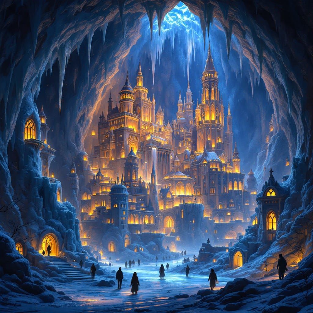 Gothic Ice Metropolis in Crystal Clarity