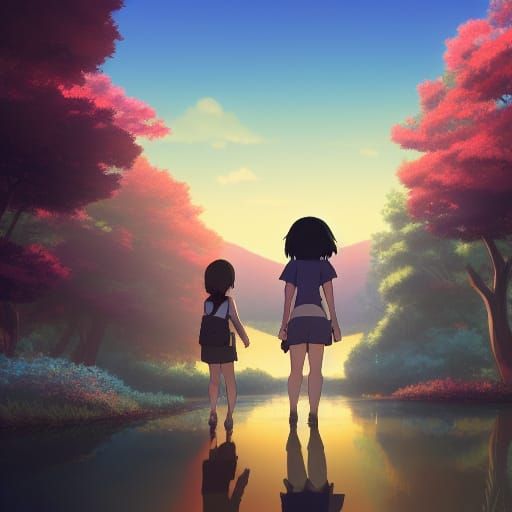 Sassafras Tree in Anime Key Visual Style