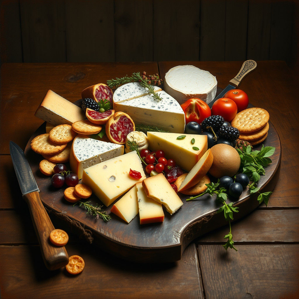 Cheese Platter Still Life in Dutch Masters Style