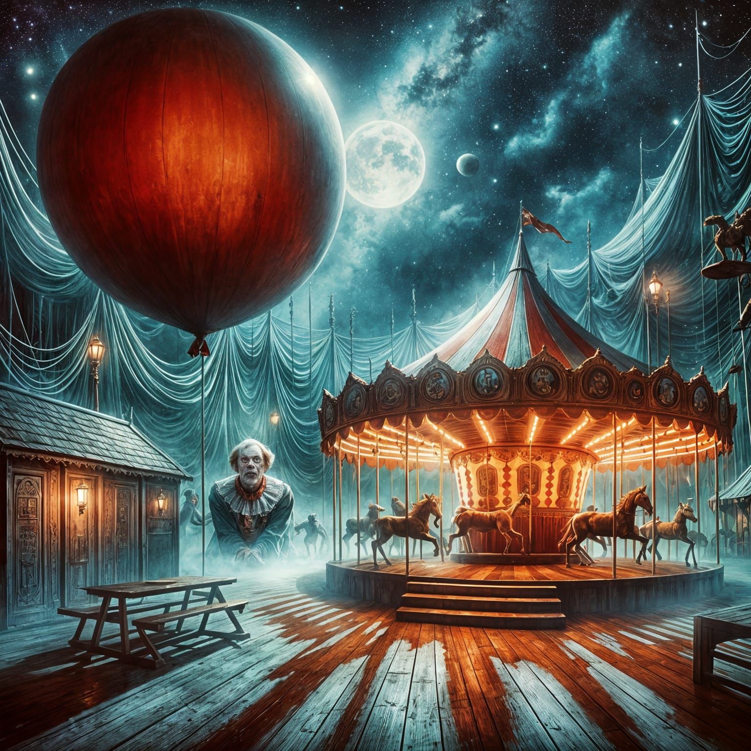 Creepy Circus in the Style of Stephen King's IT