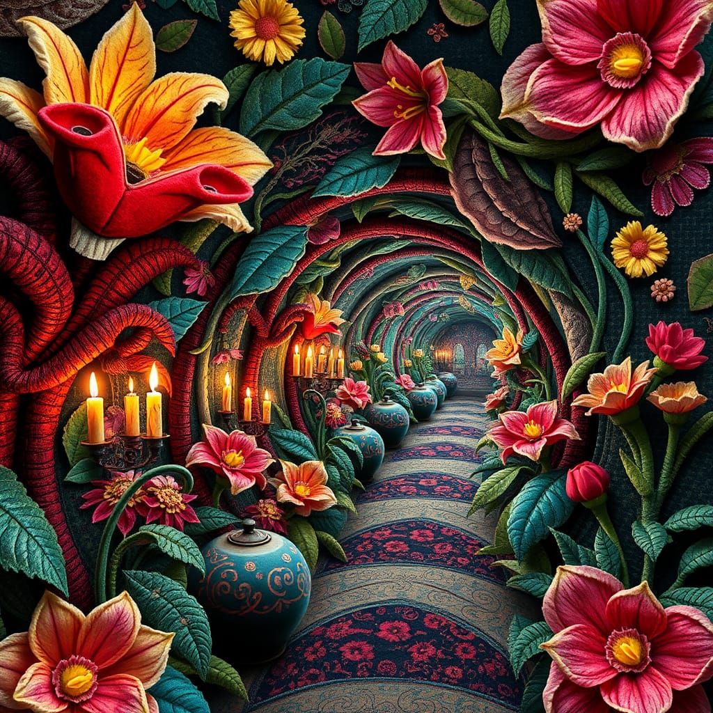 Hyperdetailed Patchwork Tiger Lily Creature