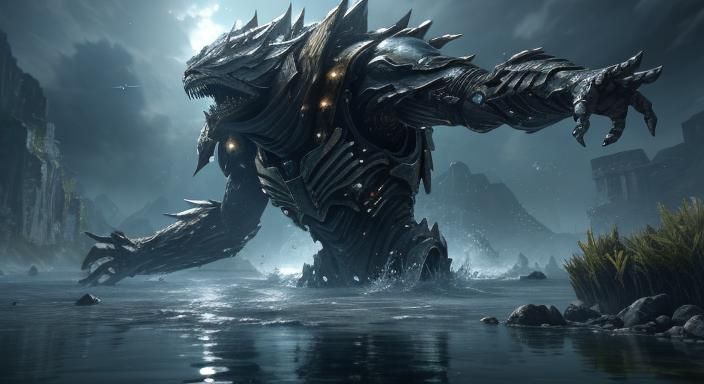 Epic 3D Water Swarm in Cinematic Style