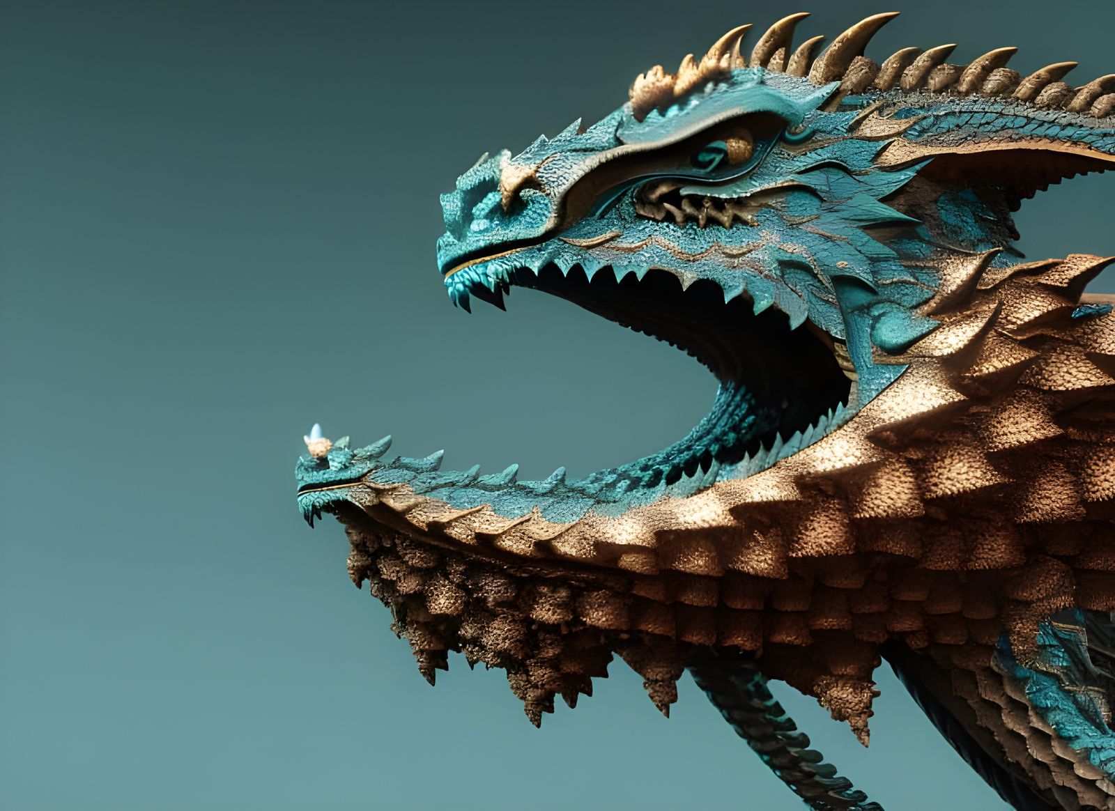 Holographic Dragon in Futuristic Style