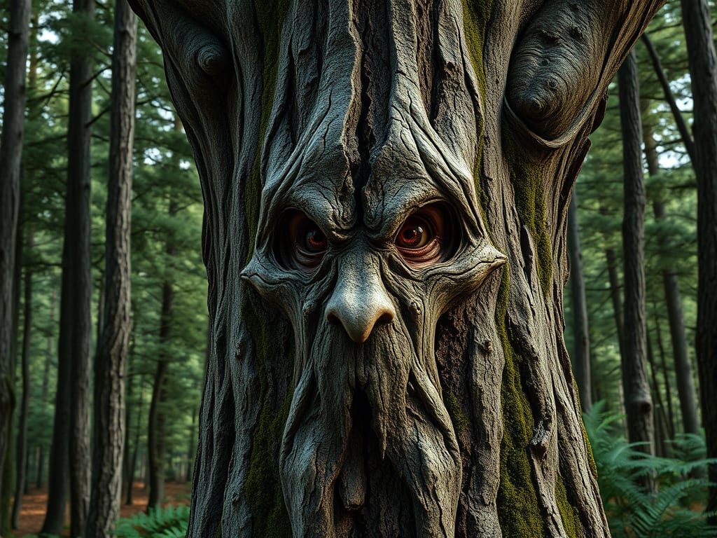 Ancient Oak Sage in Fantastical Woodland