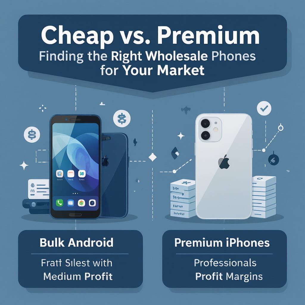 Cheap vs Premium Wholesale Phones Infographic