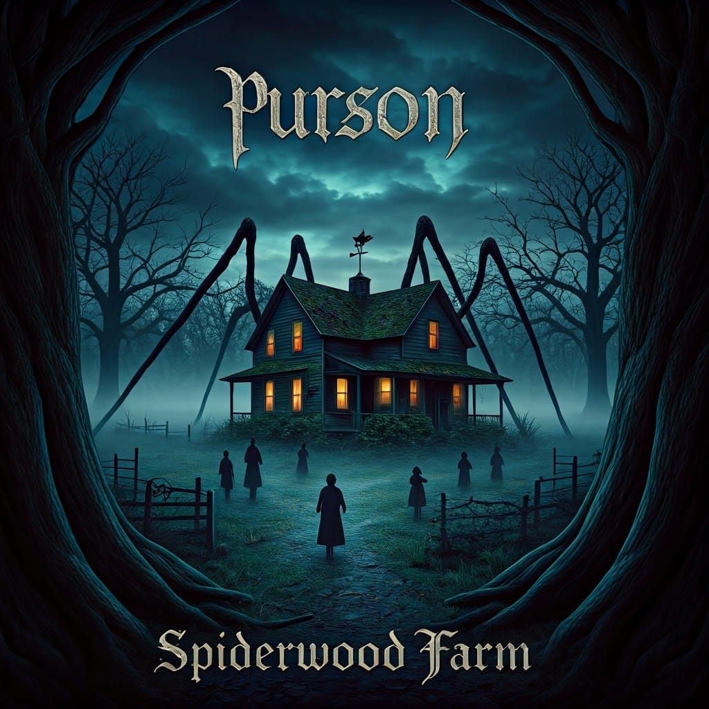 Haunted Spiderwood Farm at Dusk: Atmospheric Scene