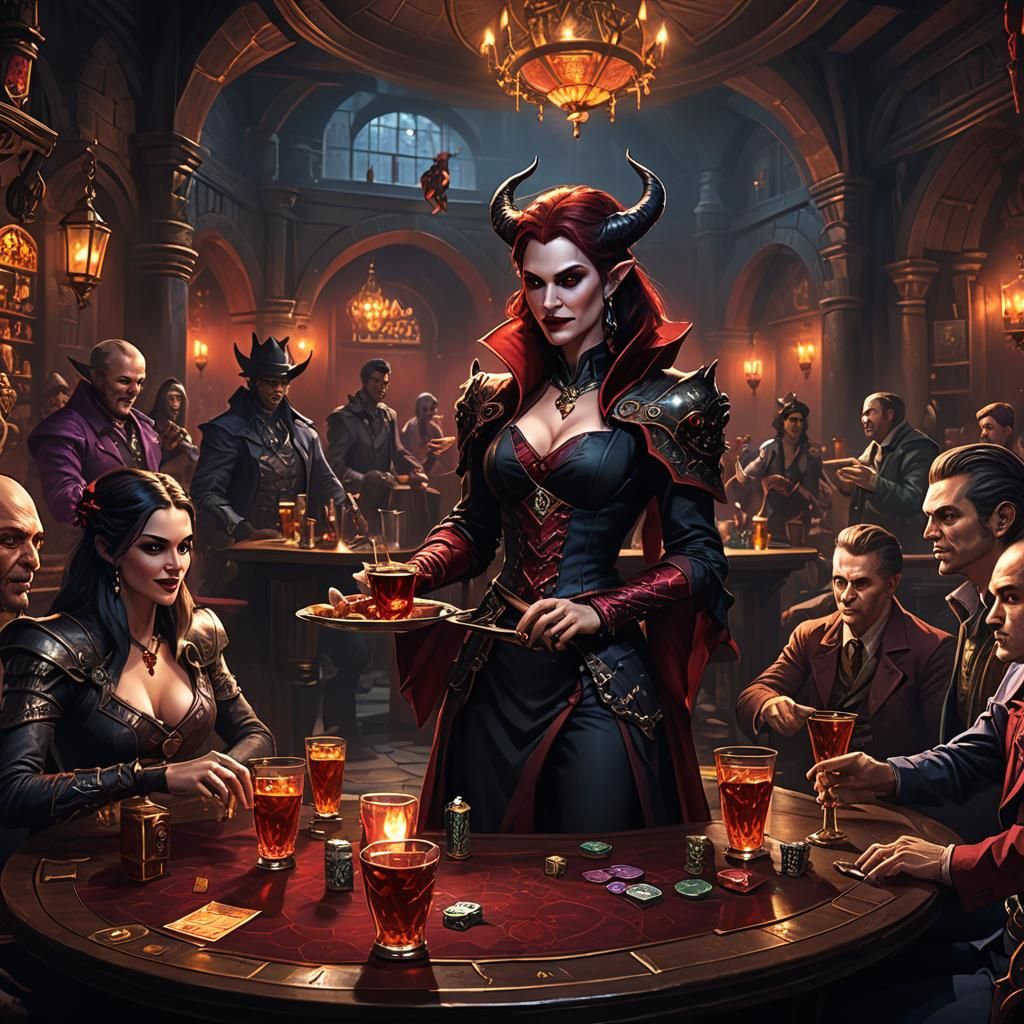 Devilish Gambling Den in Dungeons and Dragons Style