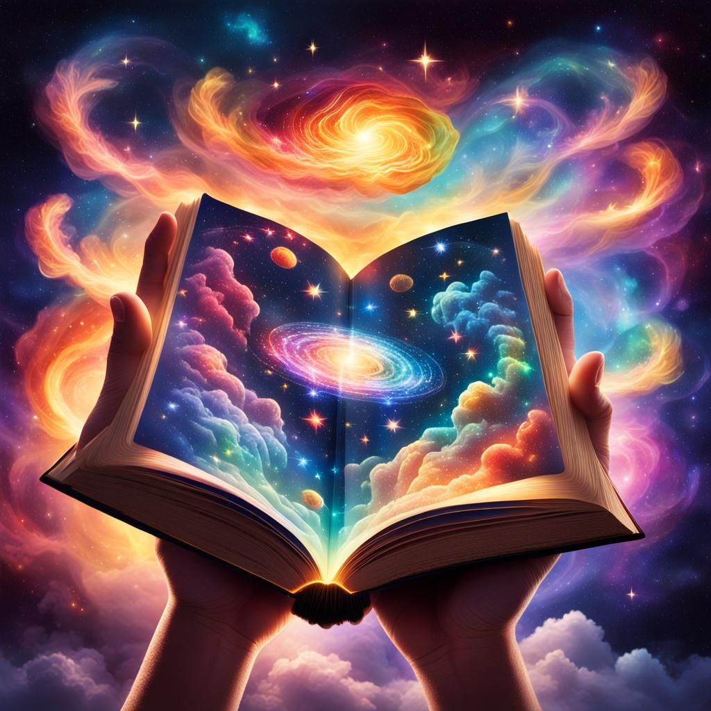 Astral Cosmic Book in Psychedelic Surrealism