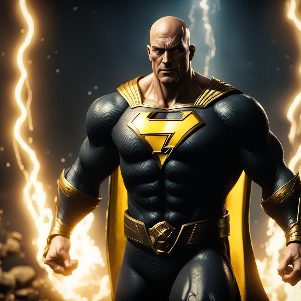 Black Adam in 3D Cinematic Style