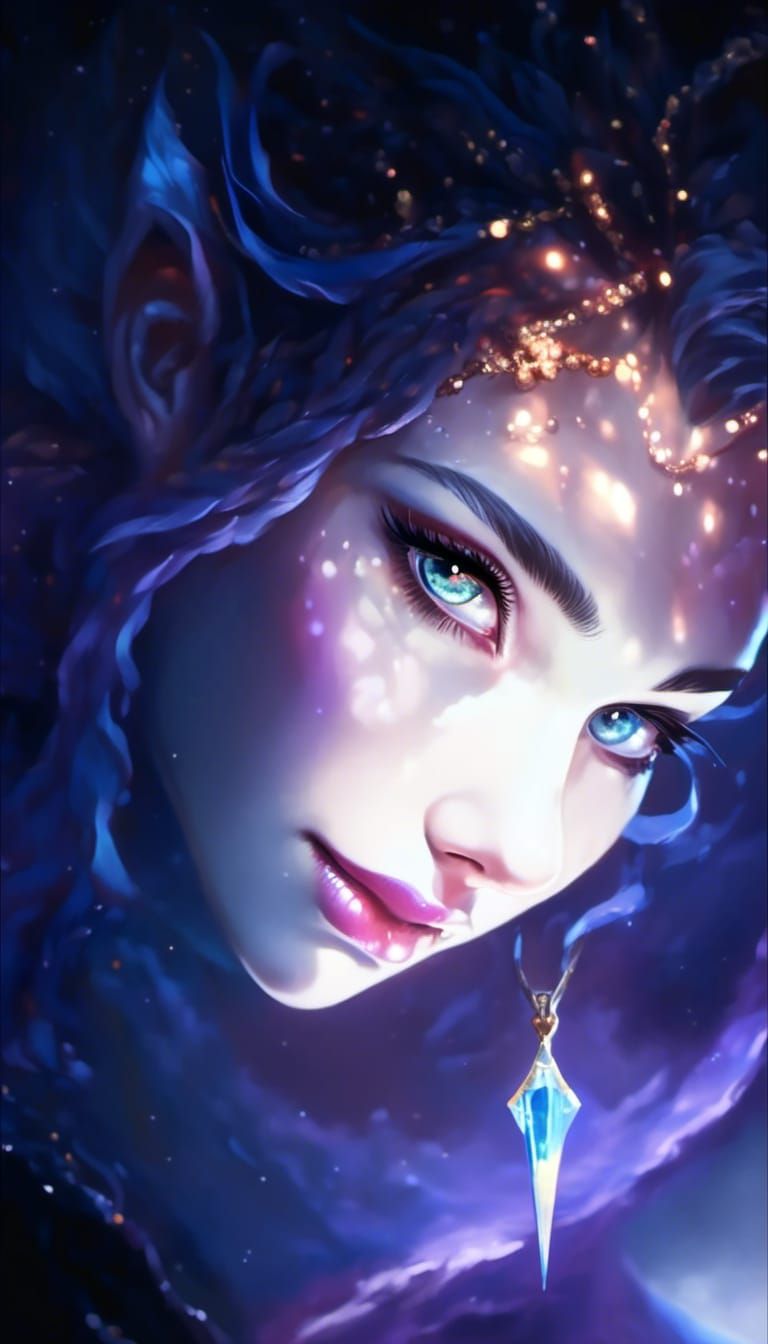 Celtic Sorceress Portrait with an Ironic Smile