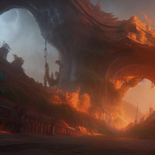 Detailed Fantasy Painting of a Voluptuous Woman