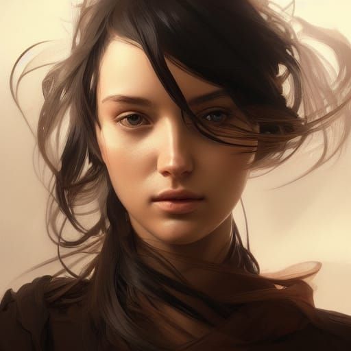 Detailed Portrait in Style of Artgerm and Mucha