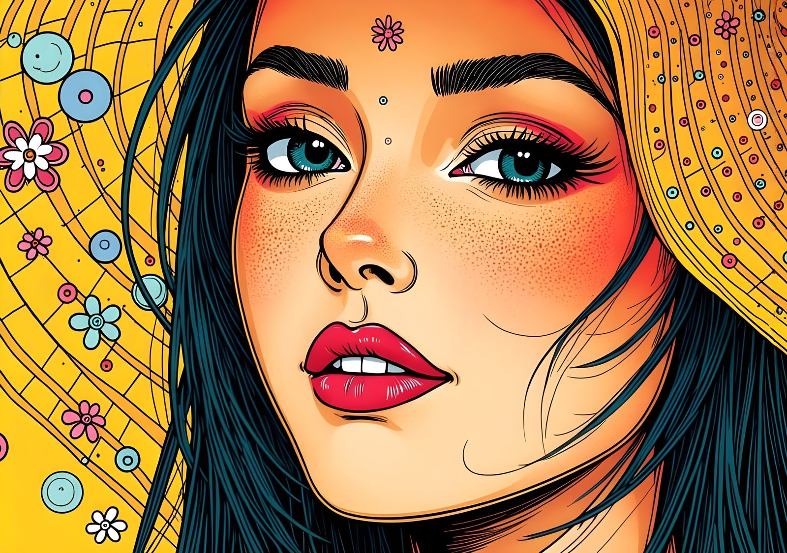 Stylized Woman Portrait with Style Randomization