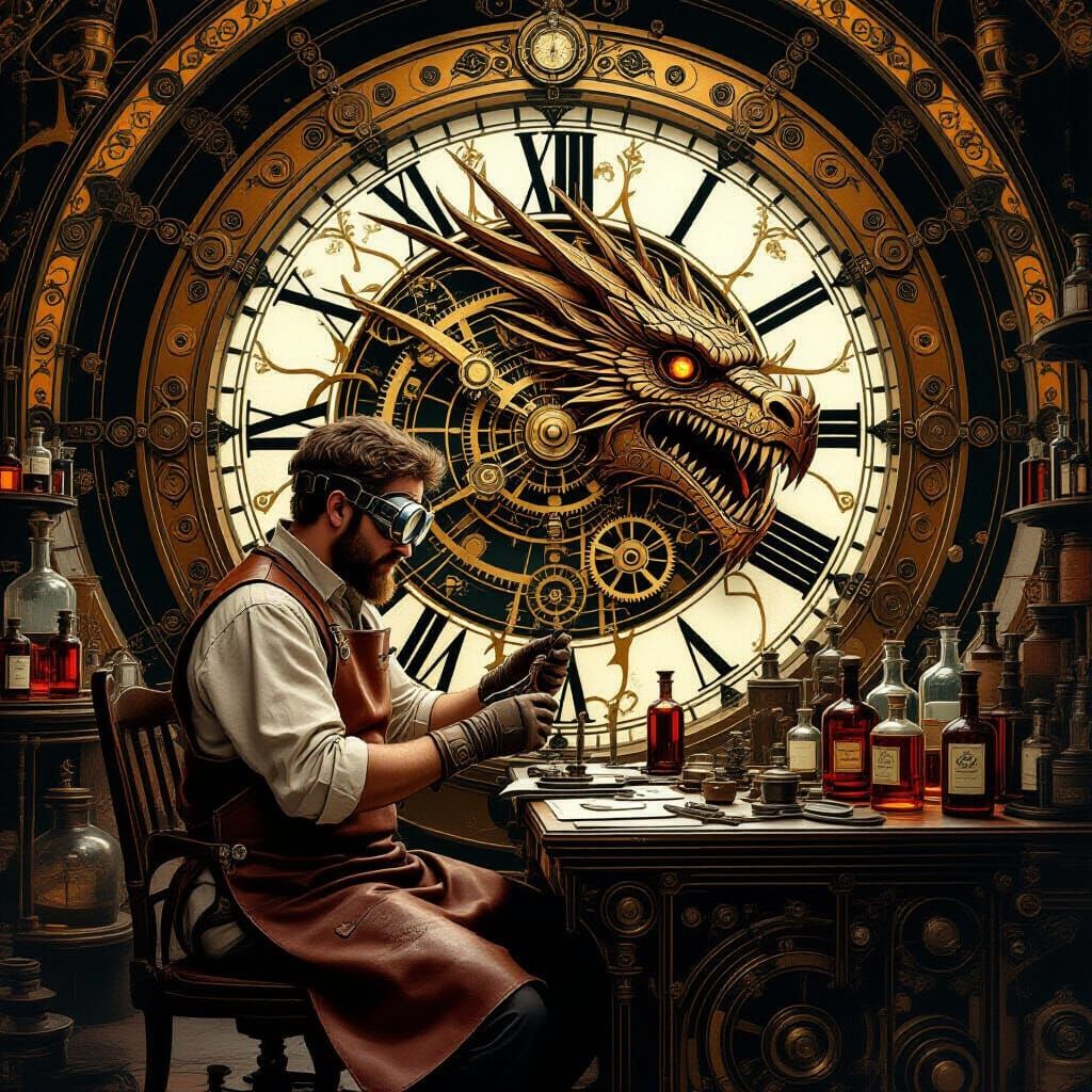 Art Nouveau Artificer in Clockwork Dragon Chamber