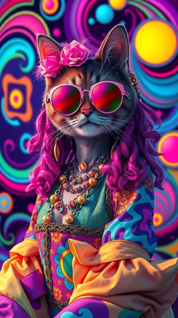 Doja Cat in Psychedelic Airbrush Art