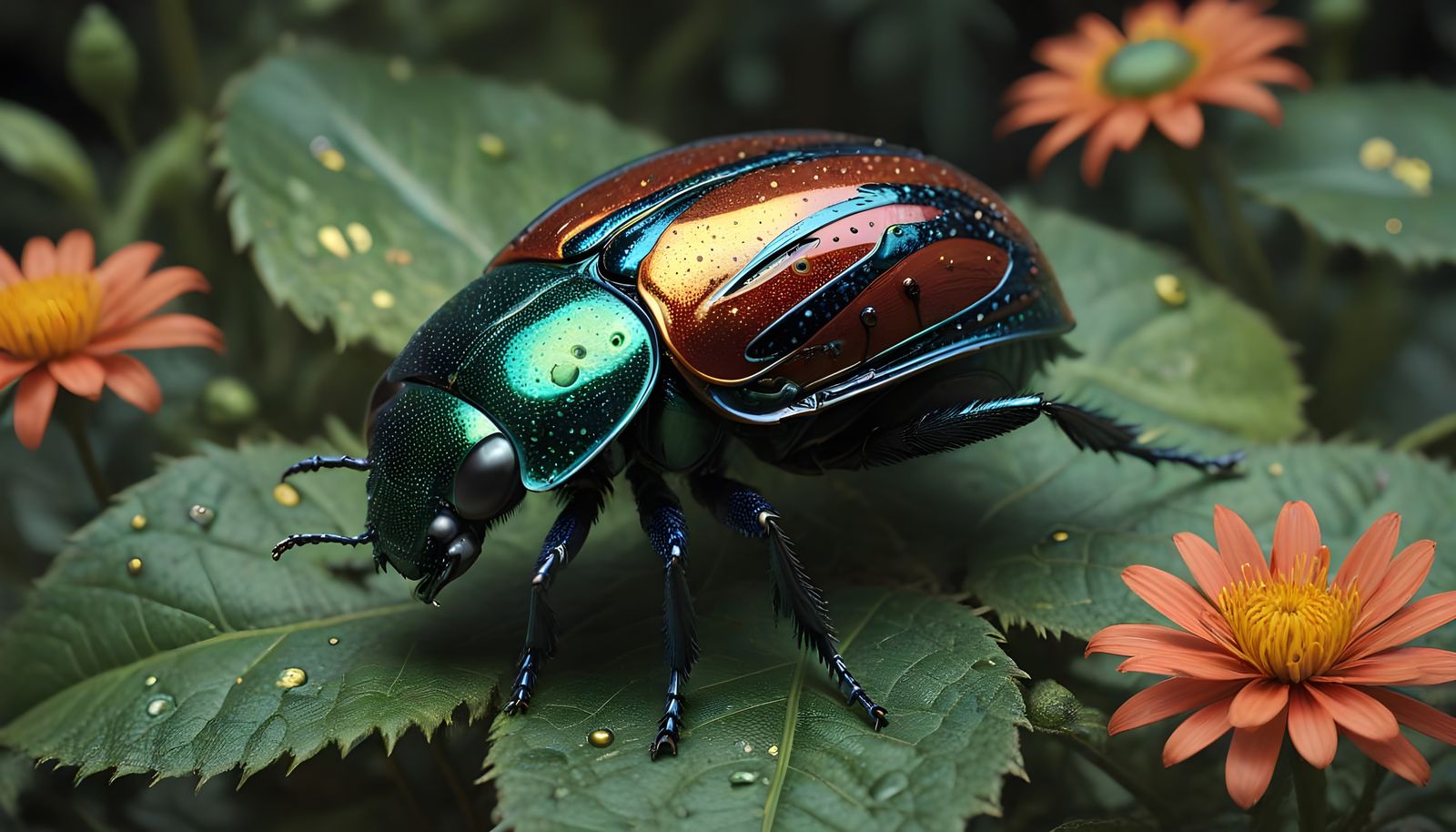 Surreal Oil Paintings on Insects in Japanese Art Style