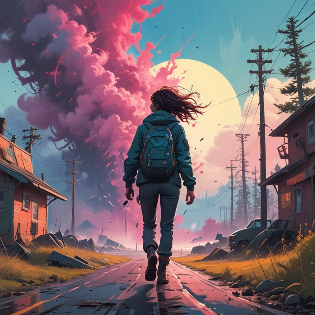 Vibrant Digital Painting with Bold Brushstrokes and Joyful E...