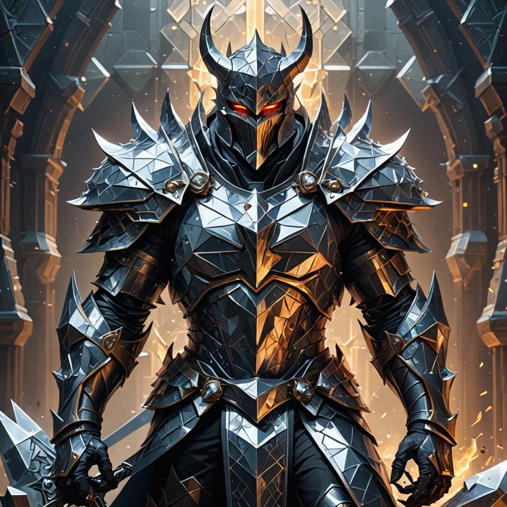 Crystalline Geometric Demon Knight in High Definition