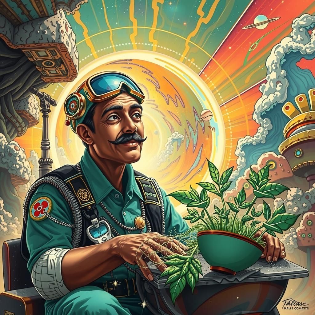 Psychedelic Plant Merges with Quantum Multiverse