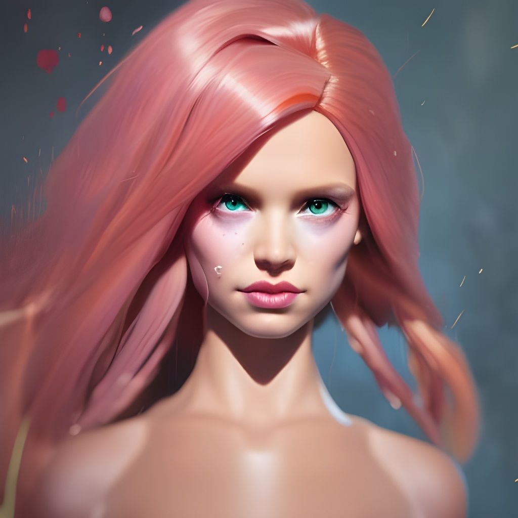 Demonic Barbie Portrait in Hyperdetailed Style