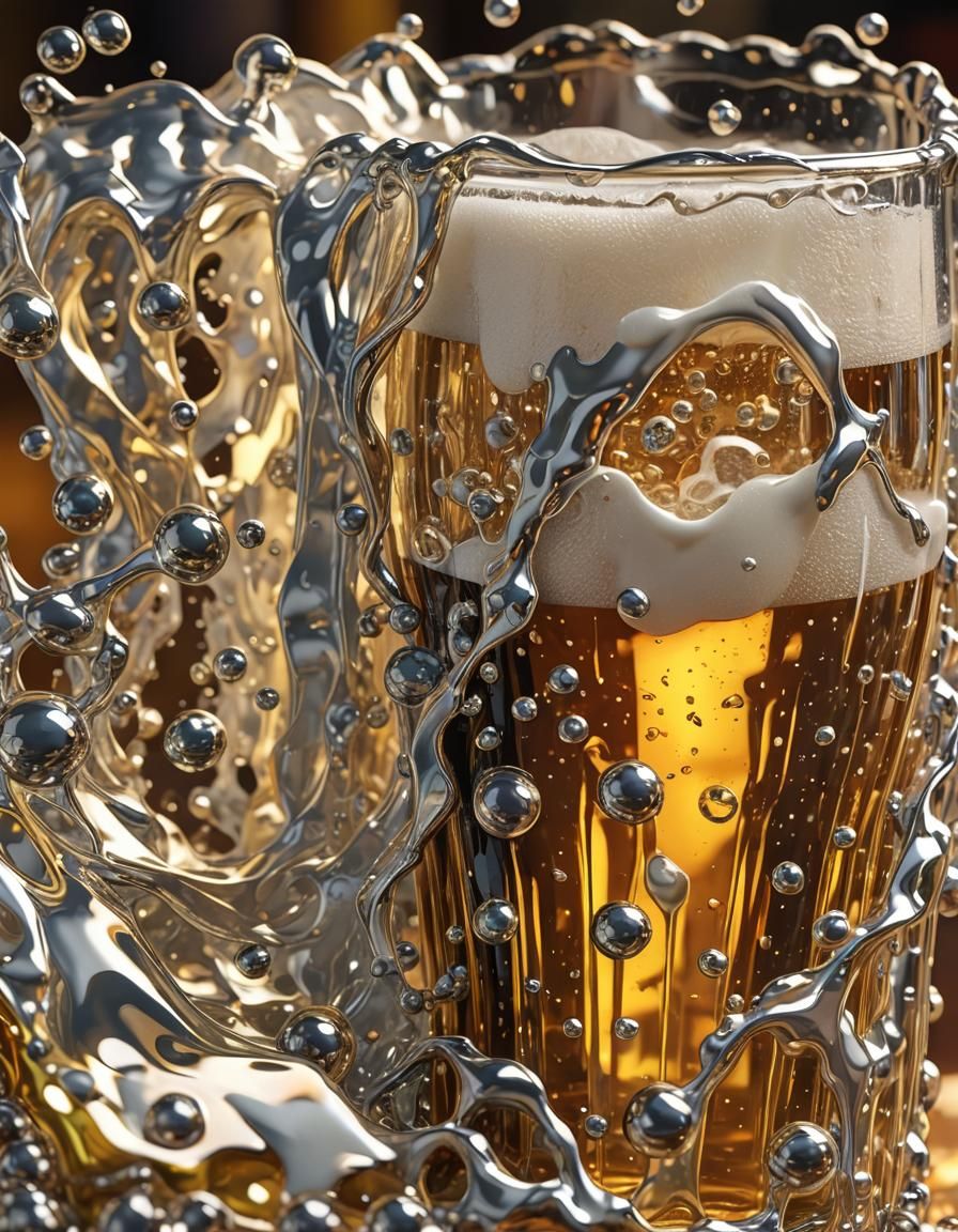 Cartoon Beer Reading, Pop Art Style