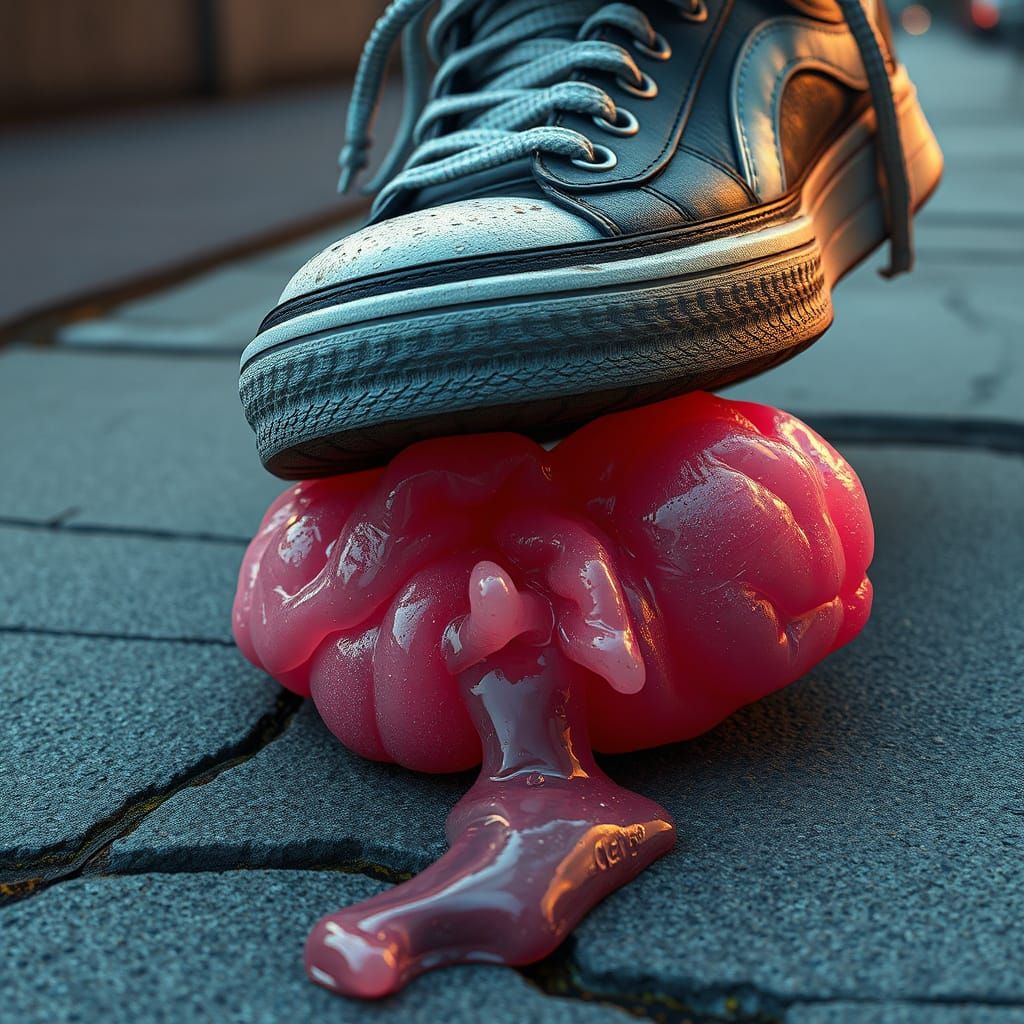 Distressed Bubblegum Macabre Scene in Anime Style