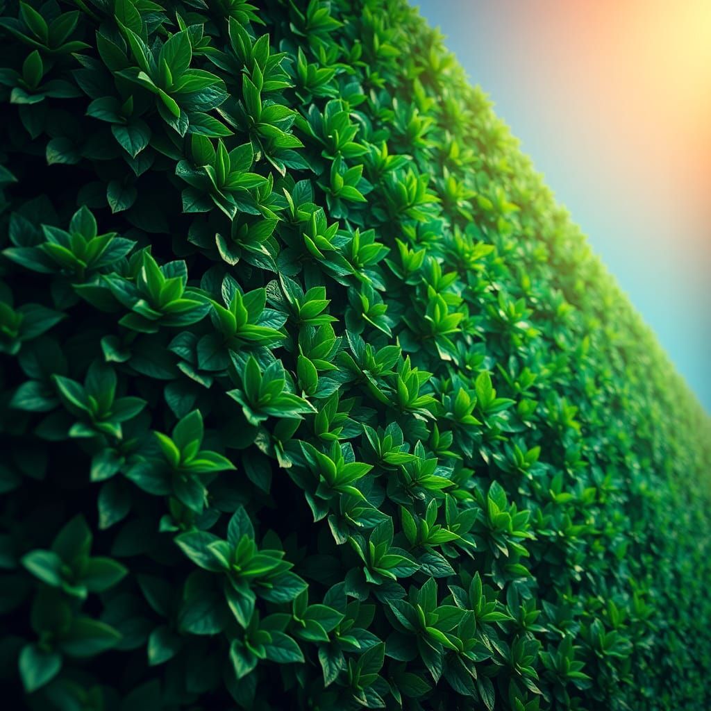 Mint Leaf Maze: Hyperrealistic Concept Art