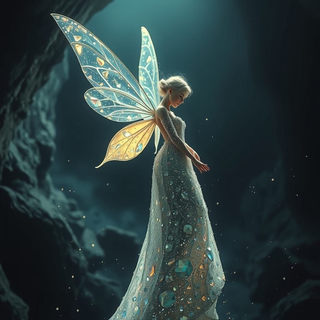 Ethereal Dark Fantasy Fairy in a Baroque, Gothic Style