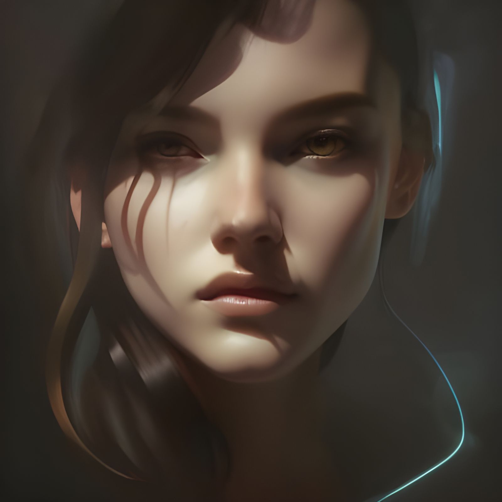 Detailed Nude Portrait in Artgerm Style