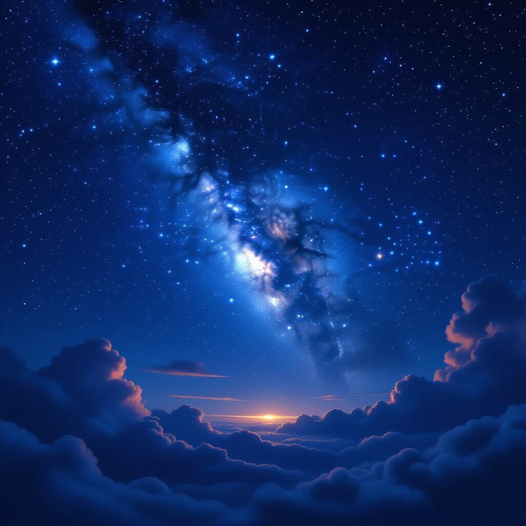 Cinematic Night Sky with Twinkling Stars