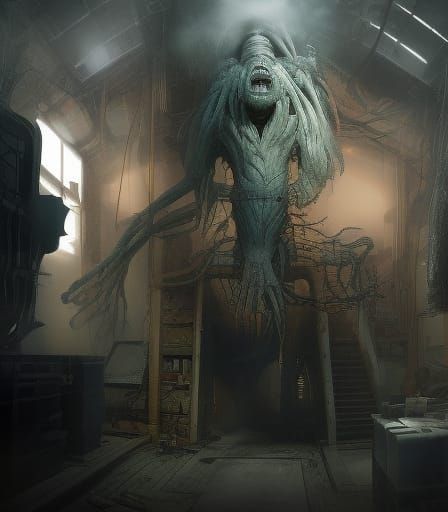 sci-fi horror Horde3D deviantart 3D shading ZBrush Central 64 megapixels 4K volumetric lighting Greg Rutkowsk...