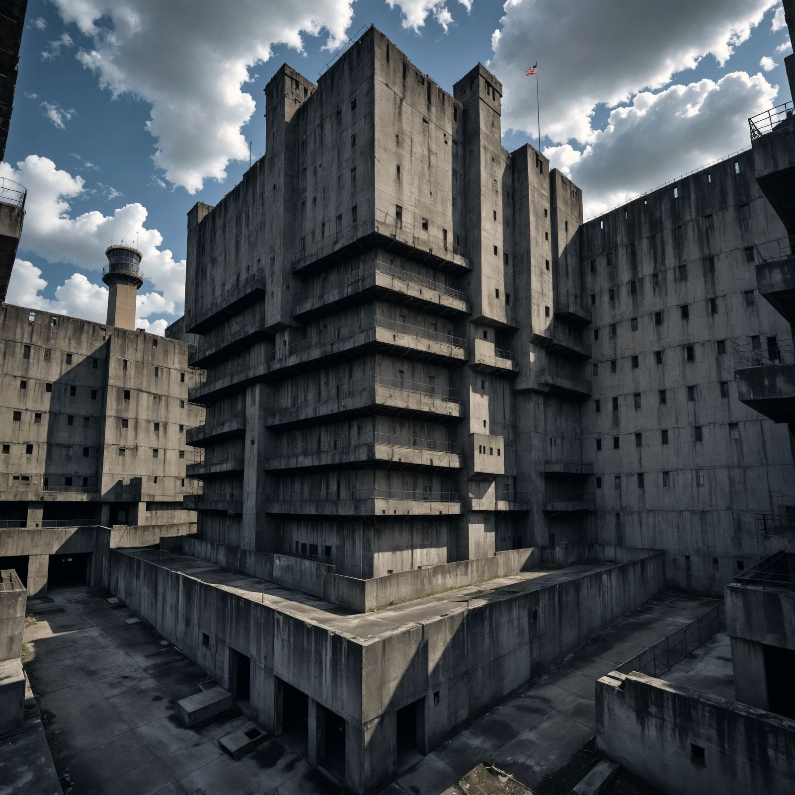 Ominous Fortress Inspired by Brutalist Architecture
