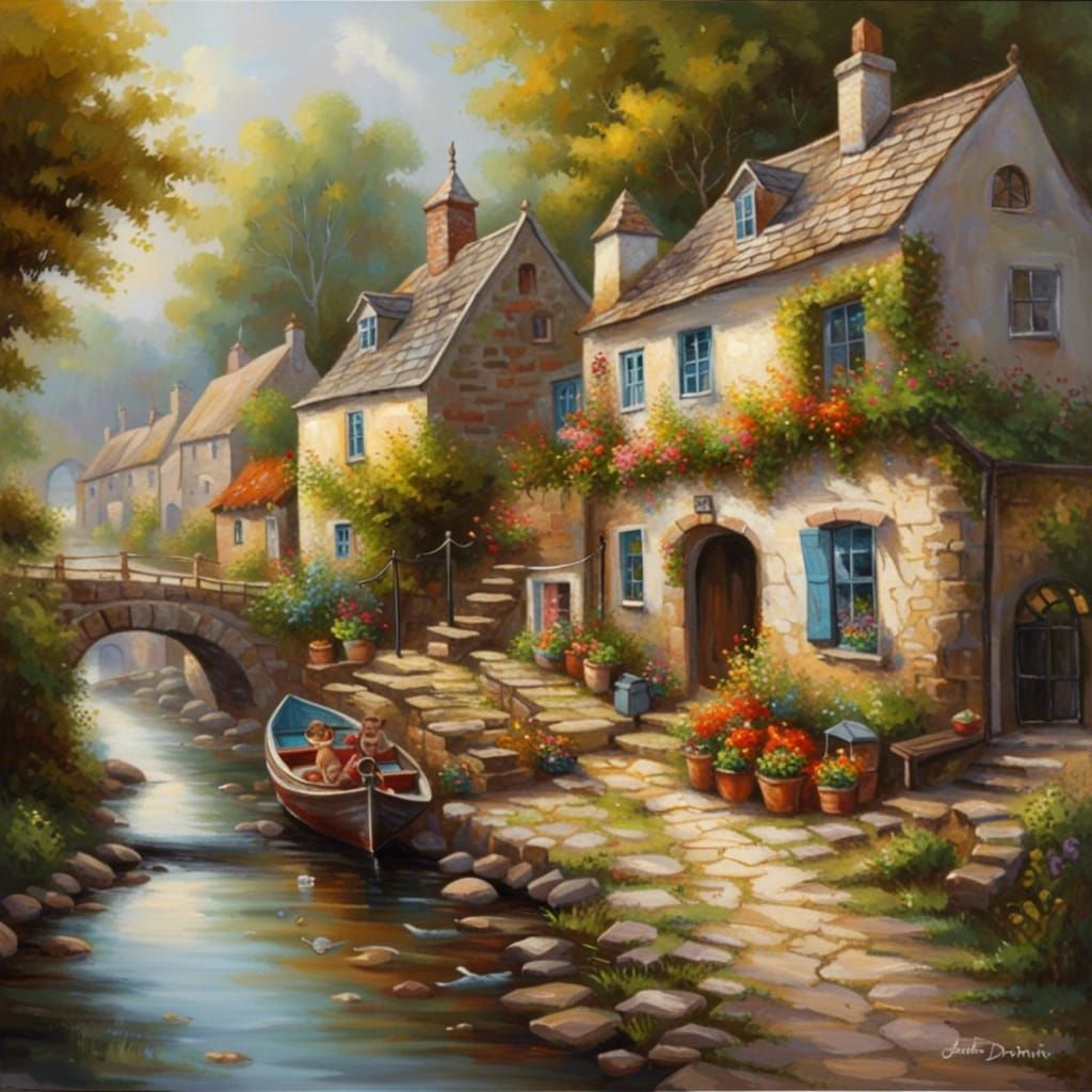 Charming Countryside Village Inspired by Dmitri Danish