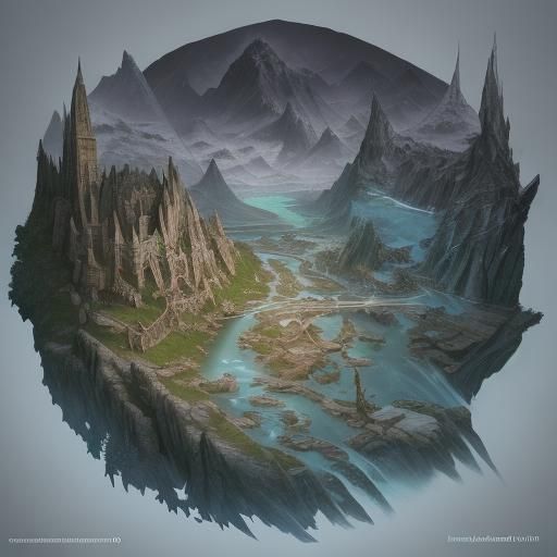 Detailed Dungeons and Dragons RPG Map