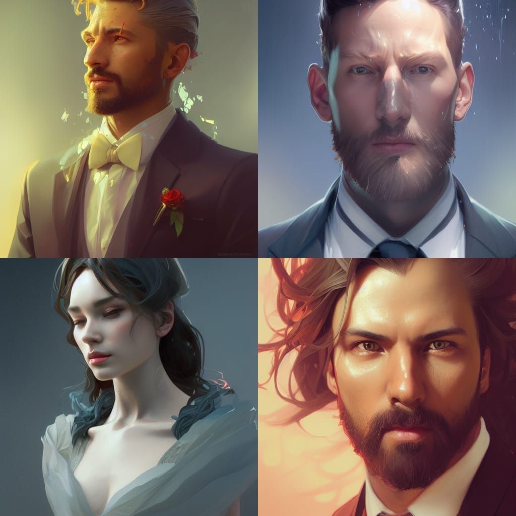 Hyperdetailed Portrait of a Groom in Dynamic Lighting