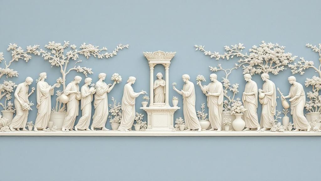Neoclassical Frieze in Style of Alma-Tadema and Flaxman