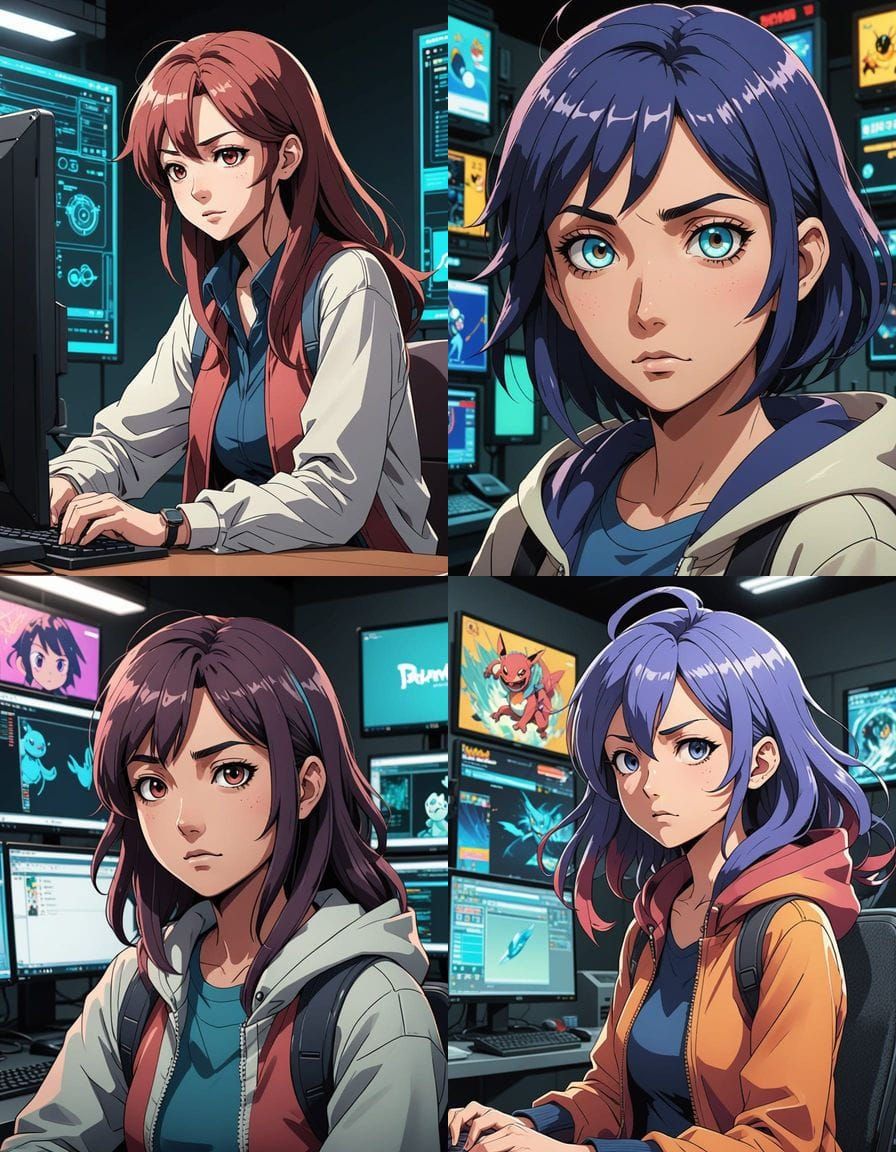 Nemona Exudes Hidden Suffering in Anime-Inspired Digital Art