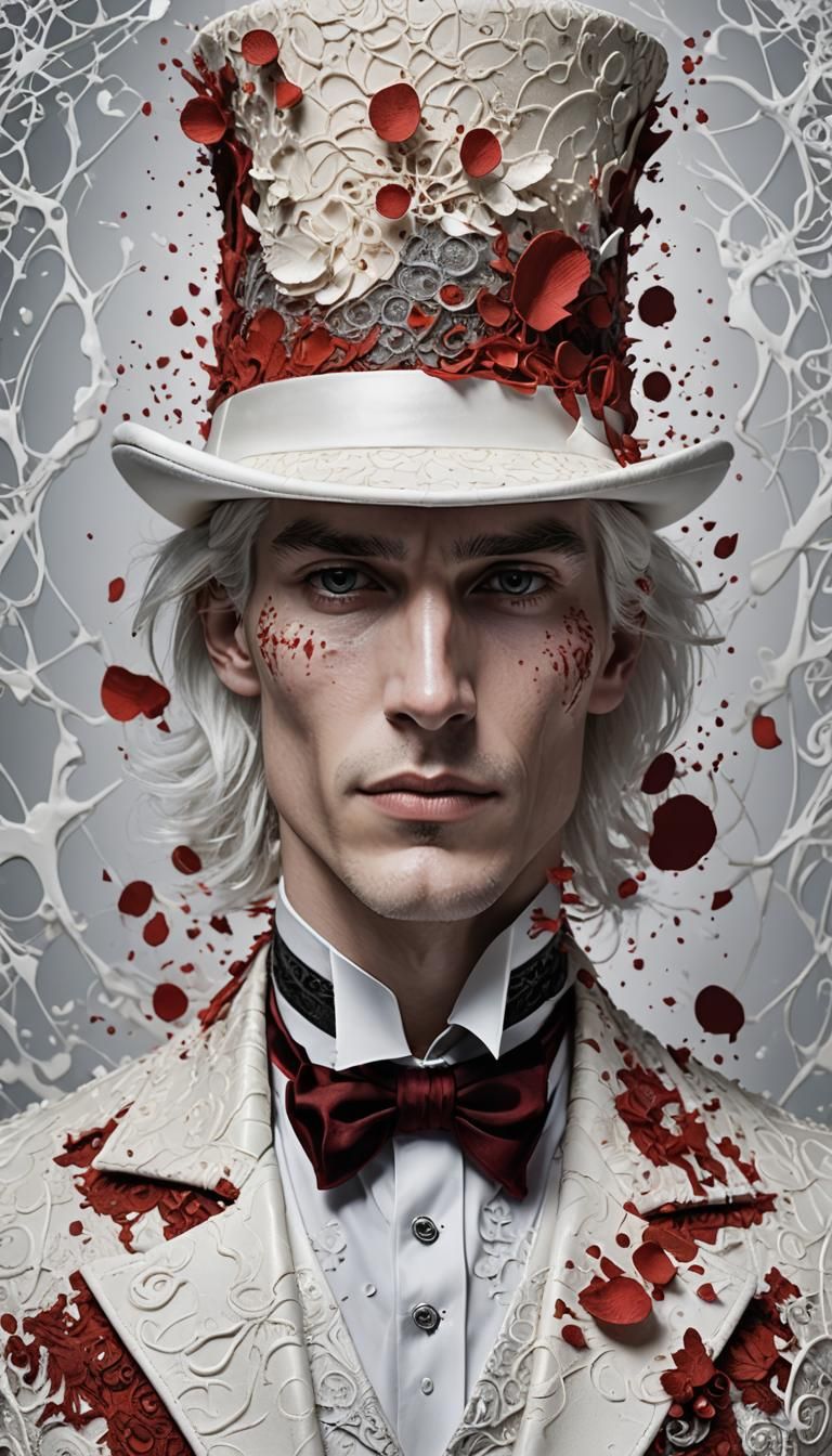 Cyberpunk Digital Painting of a Handsome Man with Intricate....