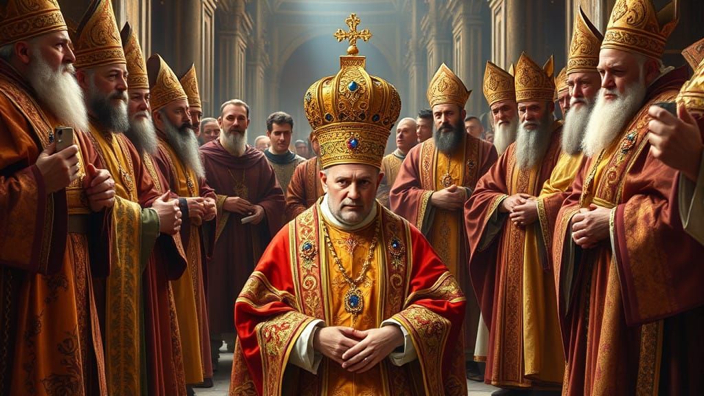 Pope Vigilius Crowned in Byzantine Basilica