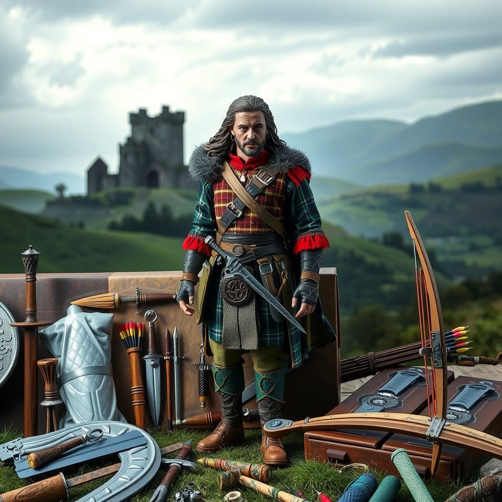 Braveheart Action Figure in Box: A Detailed Scottish Warrior