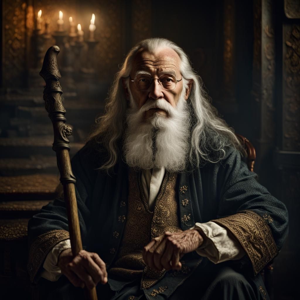 Wise Maestro in Mysterious Room, Dutch Masters Style