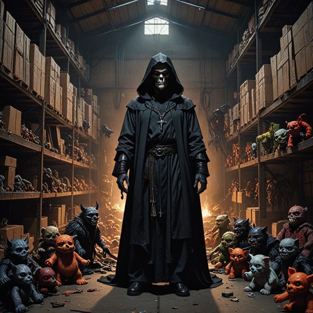 Demonic Preacher in a Twisted Toy Hell