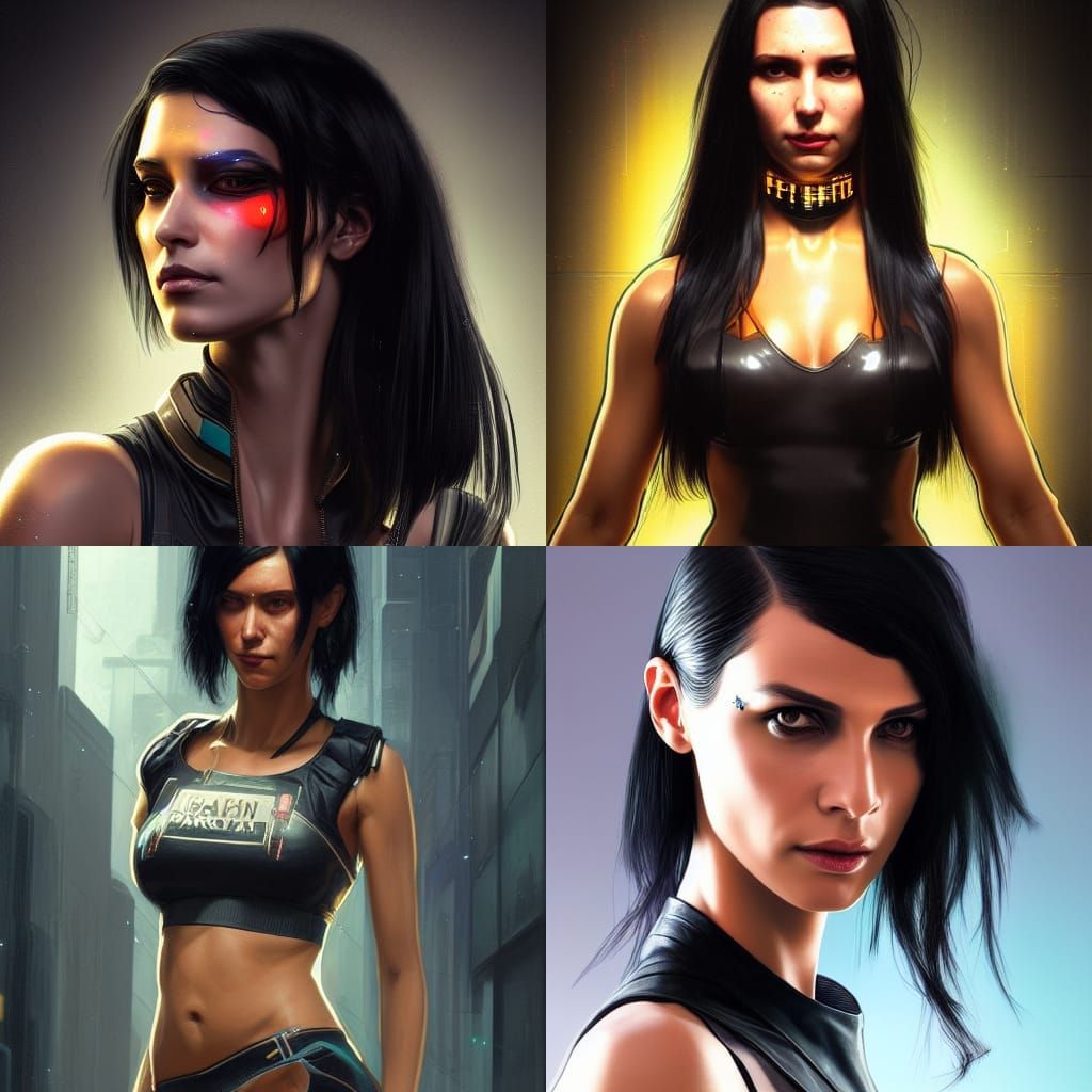 Panam Palmer Portrait in Cyberpunk Style