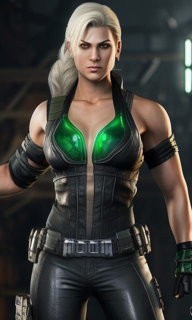 Sonya Blade Anime Portrait in 4K